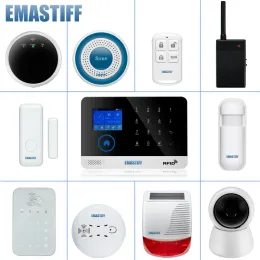 Intercom Kablosuz Alarm Aksesuar Cam/Kapı/PIR/Siren // Güvenlik Evi WiFi GSM SMS Alarm Sistemi için Gaz/Su/Parola Tuş Takımı Sensörü