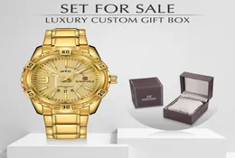 NEU NAVIFORCE LUXURY MARKE MEN MODES MODES MEN039S WASGERFORTE Quarz Uhr männliche Uhr mit Box Set für Relogio Maskuli5301196