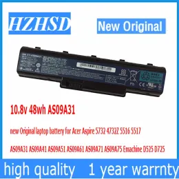 Baterie 10,8 V 48Wh AS09A31 4732 NOWA ORYGINALNA LAPTOP BAZTÓW DO ACER ASIRE 5732 4732Z 5516 5517 AS09A31 AS09A41 AS09A51 AS09A61 AS09A71