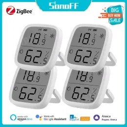 Kontrola Sonoff SNZB02D/SNZB02 Zigbee Smart Temperature Corody Coratuor z ekranem LCD dla Ewelink Alexa Google Asystent Home Assistant Alice