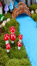 Artificial Colorful Mini Mushroom Harts Crafts Terrarium Figurines Fairy Garden Miniatures Party Garden Ornament Decorations8393654