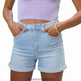 2023 Summer Street High Elastic Mid Rise Denim Shorts Shorts Super Hot