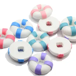 Lotto Assoted Pastel Life Ring Resin Flatback Charms Kawaii Miniature Buoy Ornaments Swimming Charm Jewlry 240403