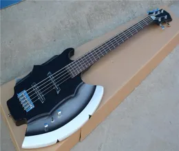 Fabryczny niestandardowy nietypowy kształt topora 5string elektryczny gitara basowa z Chrome HardwaRosewood TowfoBoardCan Bądź dostosowywana 43999013