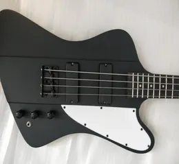 Długość krótkiej skali 762 mm 4 Strings Fire V Thunderbird Matte Black Electric Guitar Guitar Copy EMG Pickups Black Hardware8077656