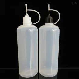 Storage Bottles Large Capacity E Cig E-liquid Bottle 120ml Soft Squeeze With Needle Cap Dropper Will Silicone Stopper 2 Pcs/lot