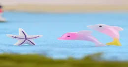 Dolphin Starfish Seascape Aquarium Akcesoria Moss Micro Krajobraz Dekoracja Dekoracja Mini DIY Ornament Miniaturowa Fairy G8768950