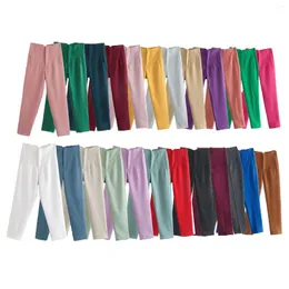 Women's Pants MDUG 2024 38 Color High-waisted Straight Leg Slacks For Women