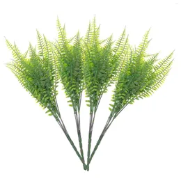 Dekorativa blommor 4 datorer simulerade persiska gräs falska växter konstgjorda för heminredning inomhus ultraviolett ljushus stam faux järn