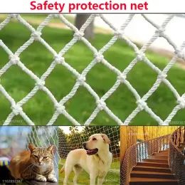 Netting weißer Nylonnetz Kindersicherheitsnetz Gebäude Seil gegen fallende Netto -Balkon Fenster Treppe Zaun Schutz Baby Katze Hund
