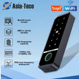 Tastaturen Tuya Fingerabdruck RFID Access Control System Smart Door Lock Electronic Gate Opener Home Ziffern Tastatur Elektrische Magnetische Biometrie