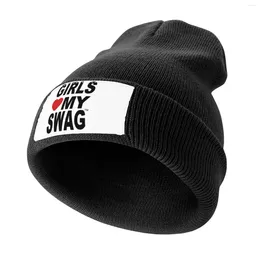 Berets Girls Love My Swag Knitted Cap Foam Party Hat Rave In Men's Women's