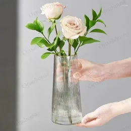 Vases Nordic Glass Vase Creative Transparent Aquatic Flower Desktop Decoration Gouden Accessoires Huis