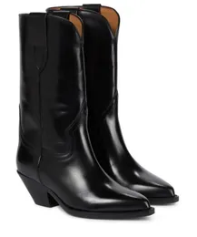 Paris Isabel Dahope Couather Boots Western Fashion Show Shoes Catwalk Shoes Itália Black Leather Perfect8475109