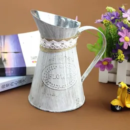 Vasi Flower Bricher Metal Birinetti di arredamento per esterni Barrel Brano rustica Can Ceramic Jug