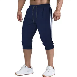 Moda men jogger zwykłe szorstkie szorty haremowe miękkie 34 spodnie marka dresowe letnie wygodne mężczyzna sxxxl 240407