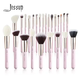 Jessup Makyaj Fırçaları Set 1525pcs Naturalsentetik Temel Toz Göz Farikatı Fırça Pedzle Do Makijazu T290 240403