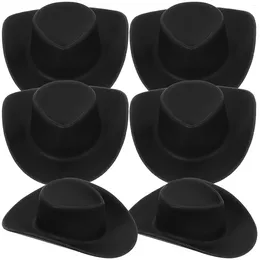 Coppe usa e getta cannucce da 50 pezzi Cappello da cowboy Adorabile minuscole cappelli mini torte sostituibili in miniatura delicate bambole decorative