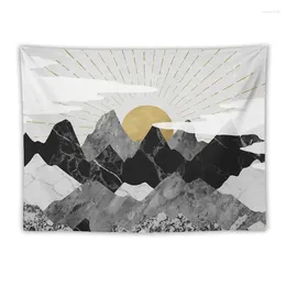 Tapestries Mountain And Sunset Tapestry Wall Hanging Forest Trees Nature Landscape For Room Bedroom Living Decoration