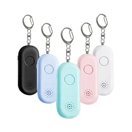 Personlig säkerhetsdragare Alarm 120dB w/ Keychain SOS Emergency Self-Defense Women Protection äldre drar Ring Siren USB-avgift