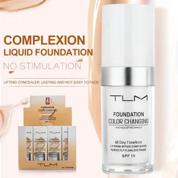 TLM 30 ml Magic Color Changing Fondazione liquida Fondazione Oil Control Copertura Conceale Conceale Long Lunge Skin Tone Foundation TSLM12468023