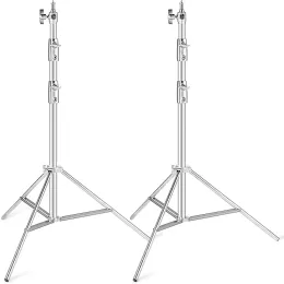 Bilezikler Selens Ayarlanabilir Paslanmaz Çelik Işık Standı 280cm ağır hizmet tipi tripod, fotoğrafçılık için softbox fotoğraf stüdyosu aksesuarları