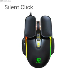 فأر ألعاب الفئران مع RGB Lacklit Wired Mouse Gamer حتى 8000DPI الفئران المحمولة 7 أزرار قابلة للبرمجة كمبيوتر ماوس للكمبيوتر المحمول Y240407