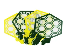 البلاتين شفيت السيليكون مركزة الحصير 7x9quot nonscagon Hexagon Honeycomb تقطيع الطعام درجة زيت الشمع dabbing مع Design3440477