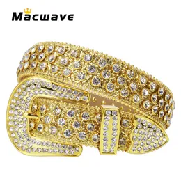 Cintos Rhinestone Western Womens Luxury Stud Diamond Cinturon de Cuero Para Hombre Jeans Acessórios Jeans Beltc420407