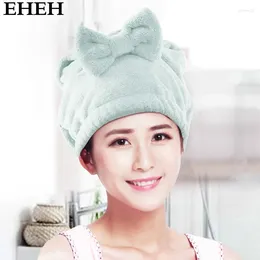 Handduk Eheh Women Lady Dusch Cap Dry Hair Hat Super Absorberande Vuxen söt bad snabbt torkande turban schampo