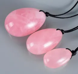 3 szt. Rose kwarc wywiercony Yoni Crystal Crystal Masaż Jade jaja dla kobiet Kegel Ćwiczenie mięśni pochwy Massager5867464