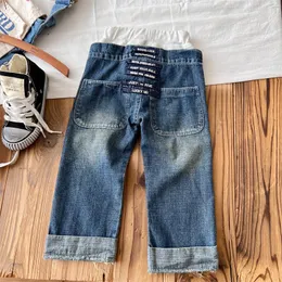 DD Style Kids Clining Jeans Girls Letter Printed Tassel Denim Pants Fashion Children Dancal Cowboy Prouters S1303