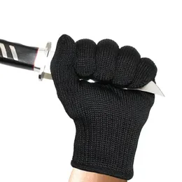 Cut-resistant Gloves 5A Grade One Steel Wire Gloves Multi-purpose Anti-cut Labor Insurance Gloves Protective Black Gloves1. Cut-resistant gloves for industrial use