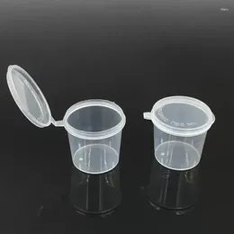 Presentförpackning Hela försäljningen 1 oz engångsplastplastparti Cup Klagområde Sås Snack Souffle Dressing Jello S containrar Packningslådor