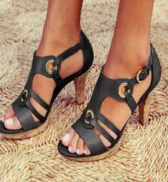 Neue luxuriöse Frauen beliebte Ledersandalen klassische Designerin High Heels Schuhe Leder Außensohle Einkaufs Sandalengröße 35439185039