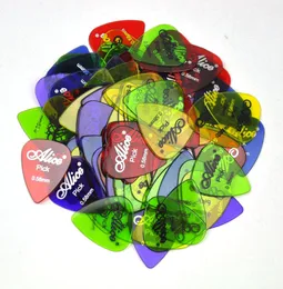 Alice 100pcs 058mm Transparent Glossy Guitar Picks Plectrums PC For Acoustic Guitar4010157