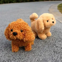 Film TV PLUSH PLUSH giocattolo realistico simulazione di peluche Smart Dog Children Can Walking and Chiama Electric Plush Robot Pet Dog Toddler Regalo di Natale 240407