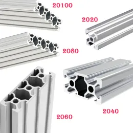 Möss 1PC2020 2040 2060 2080 20100 T/VSLOT Aluminium Profil Europeisk ram Standard anodiserad för CNC 3D -skrivardel Arbetsbänkskamera