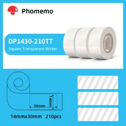 Papper Phomemo D30 Termisk etikett Selfadhesive Label Paper Transparent Circle för D30/D30Pro Label Printer Lämplig för hemmakontor