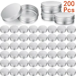Depolama şişeleri 200pcs 10ml alüminyum teneke vida kapağı boş mum jar beyaz krema Baharat Çay Kozmetik Kaplar