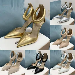 2024 Gianvito Rossi Pumps 105mm Plexi PVC Pump High Heels Designer Court Shoes Shiletto Pumps Evening Shipper Sandal Stiletto أصلي من الجلد الفاخر