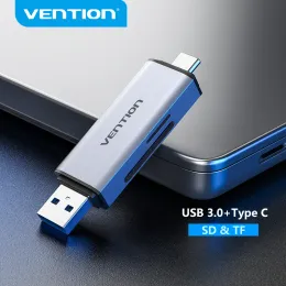 태블릿 vention SD 카드 리더 USB 유형 C- 마이크로 SD TF 카드 어댑터 랩톱 액세서리 전화 스마트 메모리 USB 3.0 SD 카드 어댑터