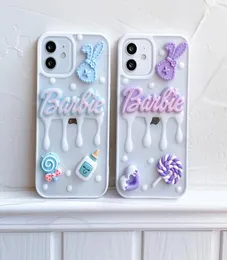 Cartoon Case Texture Cream Cream Candy Candy per iPhone 12 Mini 11 Pro XS Max 7 8 Plus SE 2 X XR Copertina posteriore in silicone morbido 3674491