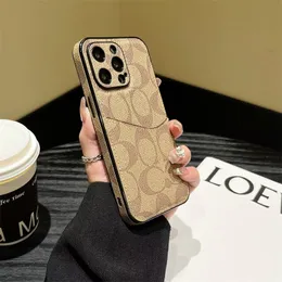 أعلى الجلود G Designer Phone Cases for iPhone 14 Pro Max 15plus 13 12 11 iPhone14 14Pro 13Pro Fashion Watchbands L Print Back Cover الفاخرة