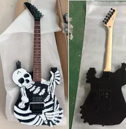 George Lynch Guitar Black Skull Bones Body Guitars Strings Musical Strument Musical Struments9832687