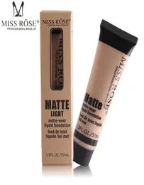 Ansiktsmakeup Miss Rose Liquid Foundation mötte concealer Highlighter Cosmetic FairlightBeige Contour Cream Base7433633