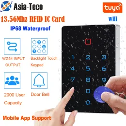 Kits 13.56MHz RFID -Karte WiFi Tuya Smart Door Lock TOR Access Control System Standalone Bluetooth Tastatur Eingang Zugangsregler