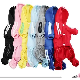 Abbigliamento per cani piccoli cuccioli di vestiti con cappuccio con cappuccio Girl Girl inverno Cotton 4 gambe salta in pile per pile per la consegna di cani medi