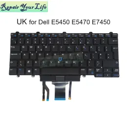 Fareler İngiltere/GB PTBR Brezilya Dell Latitude 3340 E5450 E7480 E7470 E7450 0W24RK 08NC1K Not Defteri PC Keybo Keyboler Backlight