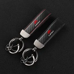 Keychains Lanyards Leder Carbonfaser Automobil Keychain Zinklegierung für Lifan 620 EV 530 x50 x70 720 650 Zubehör Q240403